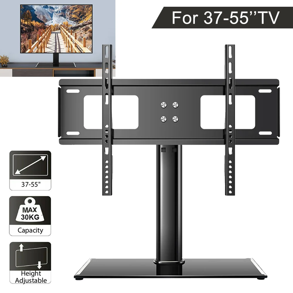 Soporte de pared para TV de 37-55 pulgadas, soporte universal fijo para TV, soporte de pared para TV, marco de soporte para TV, soporte de pared con capacidad de carga de 30 kg