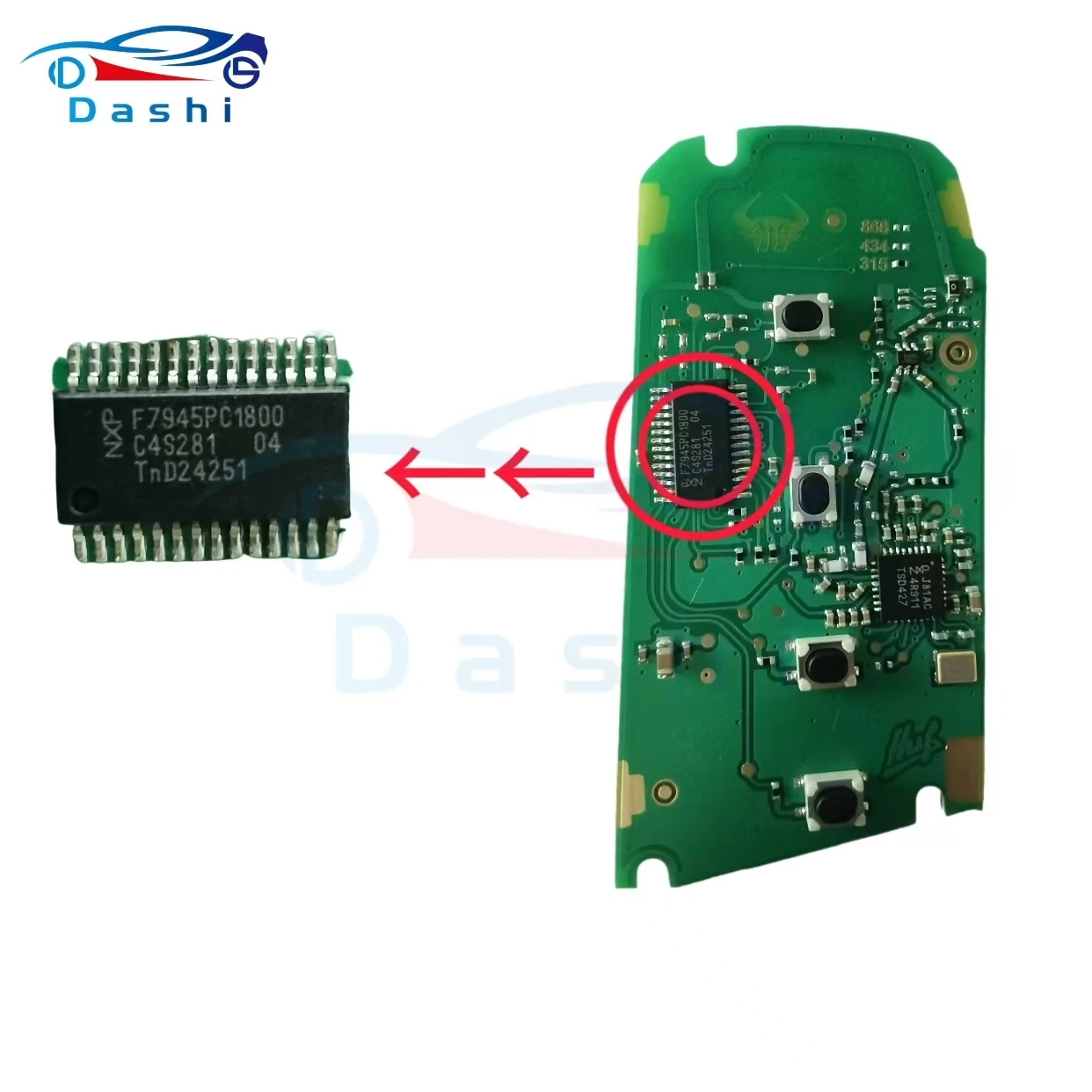 Dashi llave de coche PCB, para BMW 1 3 5 7 Series 523 528 535 550 318 320 325 328 330 F sistema CAS4 CAS4 + ID49 HITAG-PRO