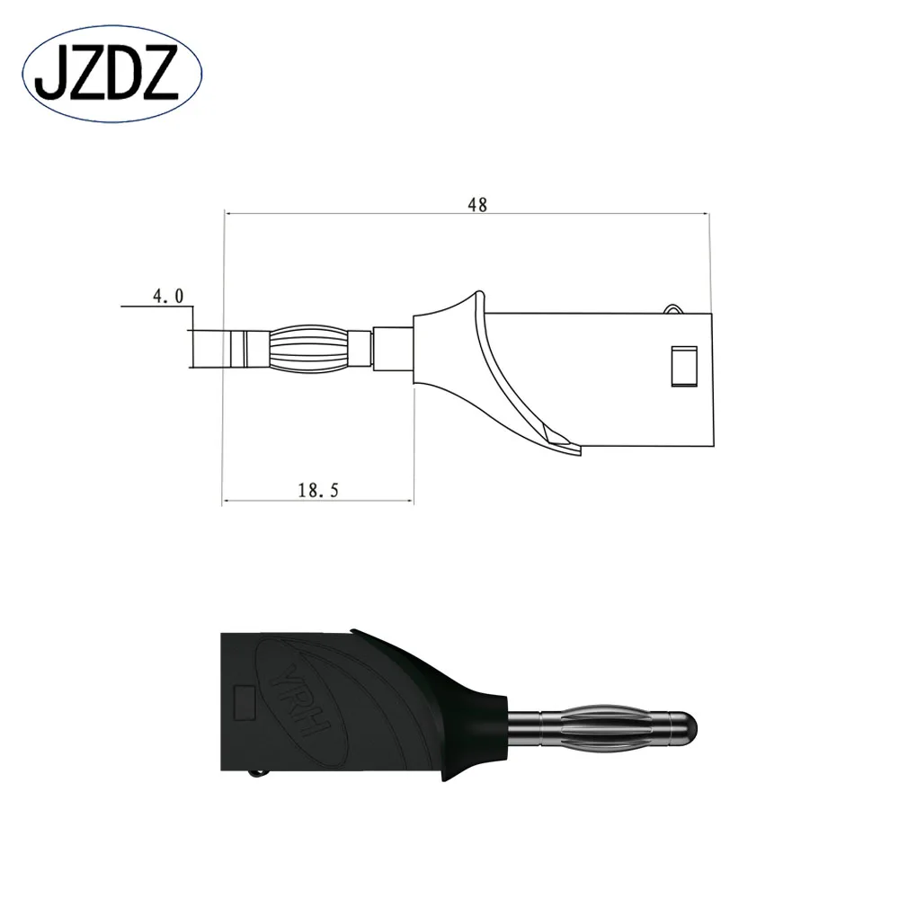 JZDZ10PCS 4MM Stackable Banana Plug Copper Nickel Plated Soldering Electrical Connector DIY Tools J.10033