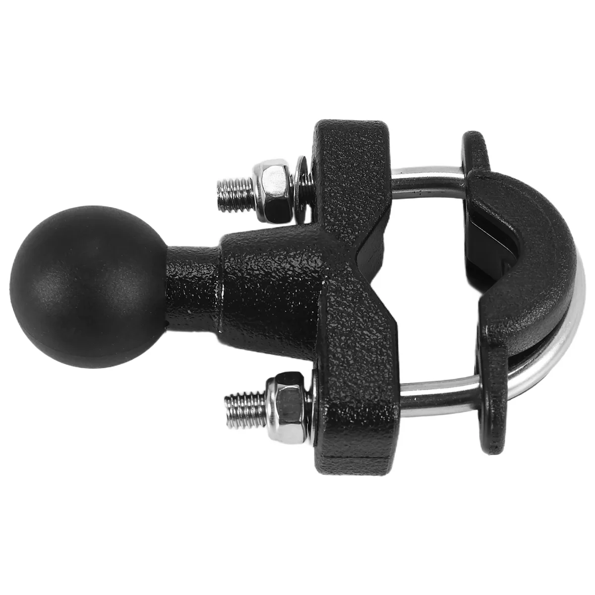 Motorcycle Handle Bar Rail Mount 37mm Width U-Bolt Mounting Base with 1 Inch Ball for GPS Work for