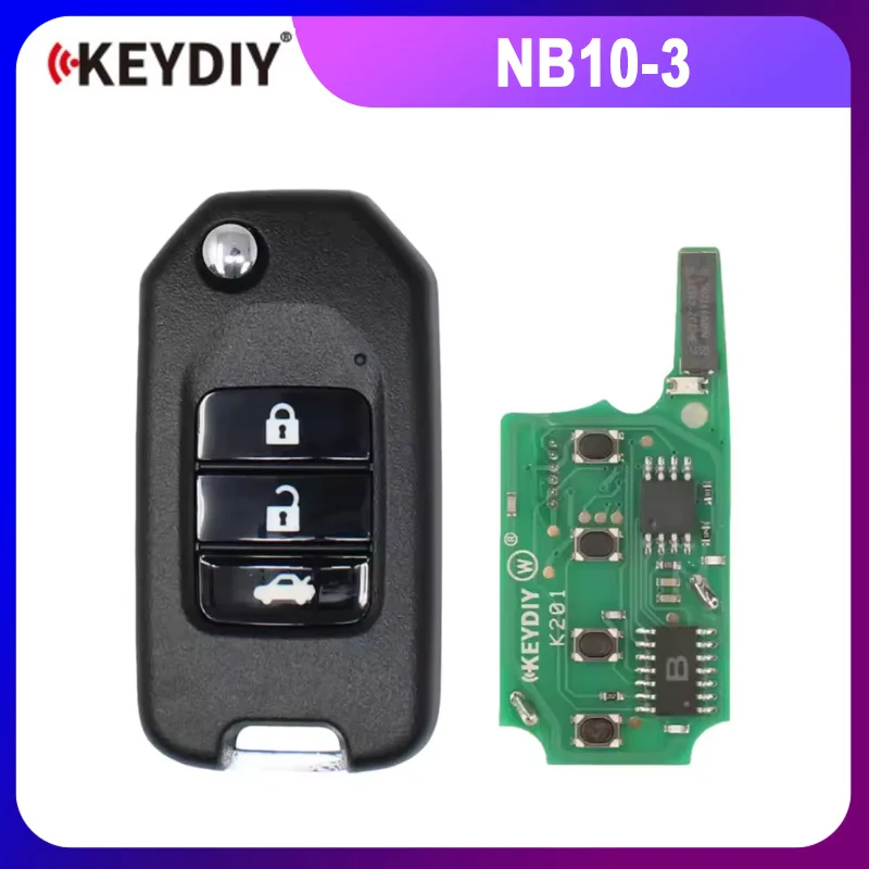 KEYDIY KD NB10-3 NB Series Universal Flip Remote Key 3 Buttons Compatible with Honda Type Vehicles