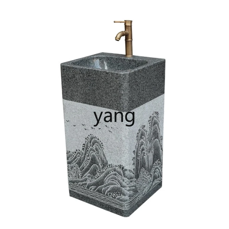 

LZR natural granite villa garden outdoor column basin platform
