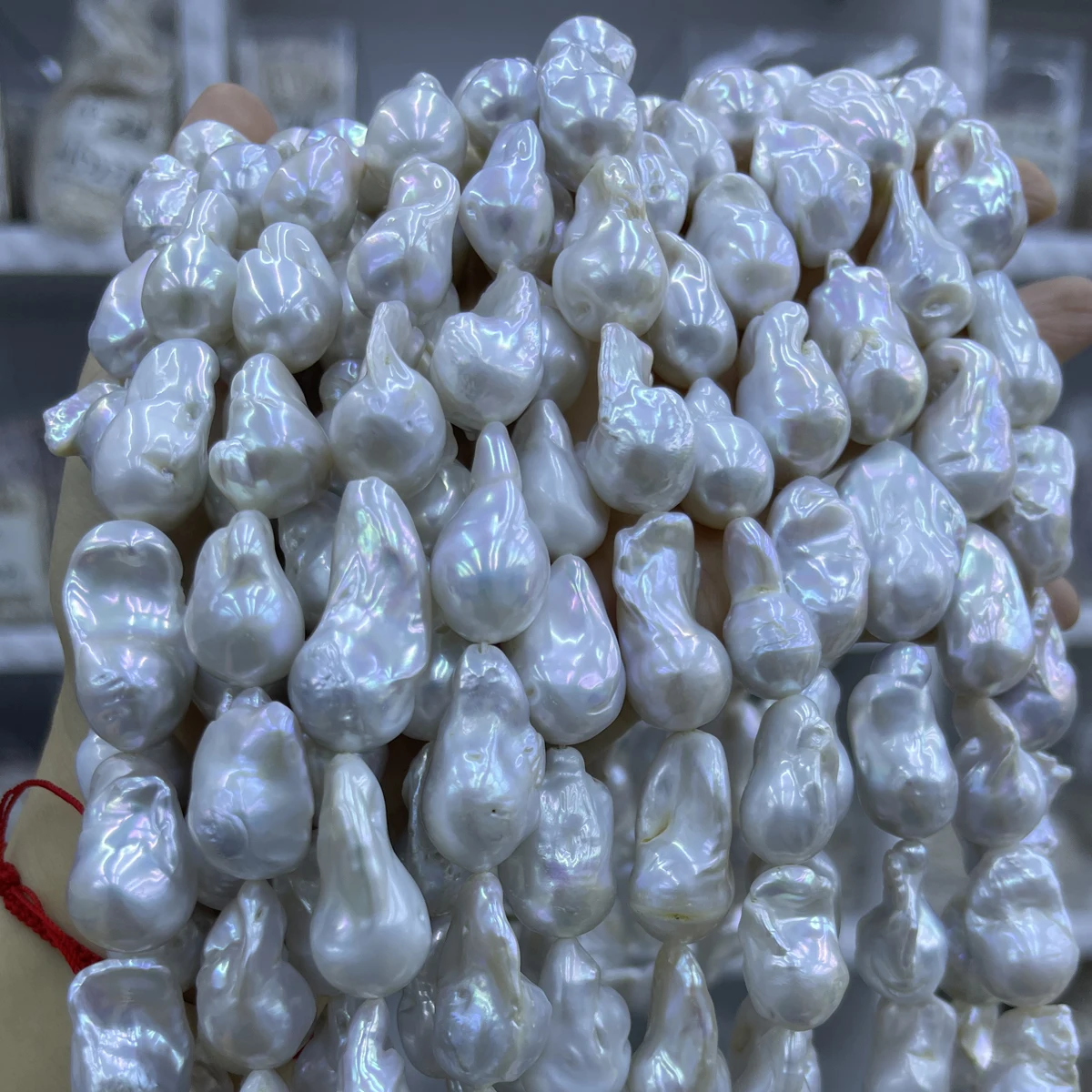 

Natural Freshwater Fishtail Baroque Pearl 16x17-18x30mm 6A Isolated Bead Jewelry Make DIY Necklace Bracelet Accessories Wedding