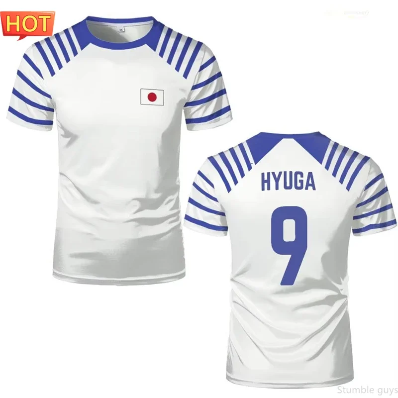 Nankatsu Captain Tsubasa Fußballtrikot Anime Herrenbekleidung Jungen T-Shirt Cosplay Kurzarm Rollenspiel T-Shirt
