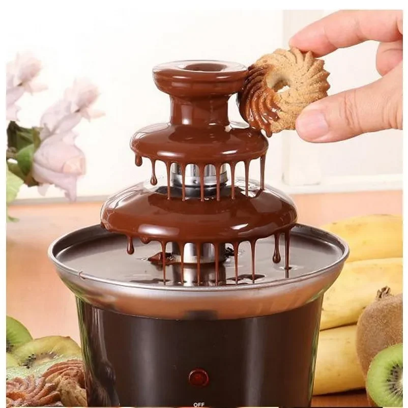 Máquina de fonte de chocolate de três camadas, torre de pulverização, pote quente, máquina de cachoeira de celebridades da internet