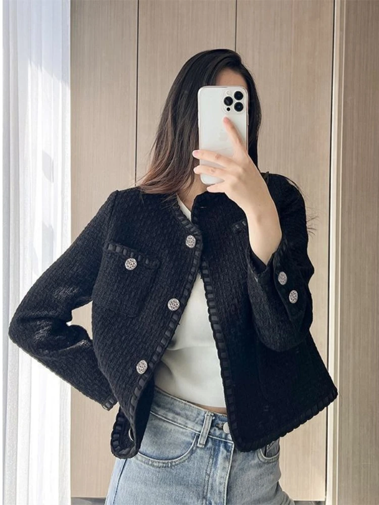 Autumn and Winter New Wool Small Fragrant Style Jacket French British Style Slimming Light Luxury Versatile for Women