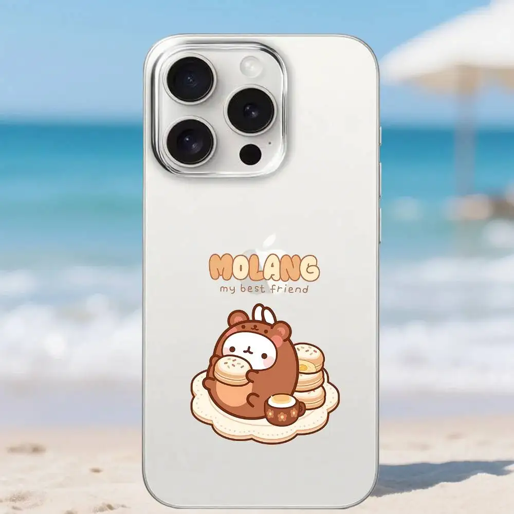 حافظة هاتف لطيفة M-Molang لهاتف آيفون 17 Air 11 12 13 14 15 16 17 Pro Max Plus غطاء ناعم مقاوم للصدمات