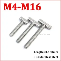 M4-M16 304 Stainless Steel T Shape Type Welding Screws Nail Bolts Hammer Head Screw For Chute Rail Miter Track