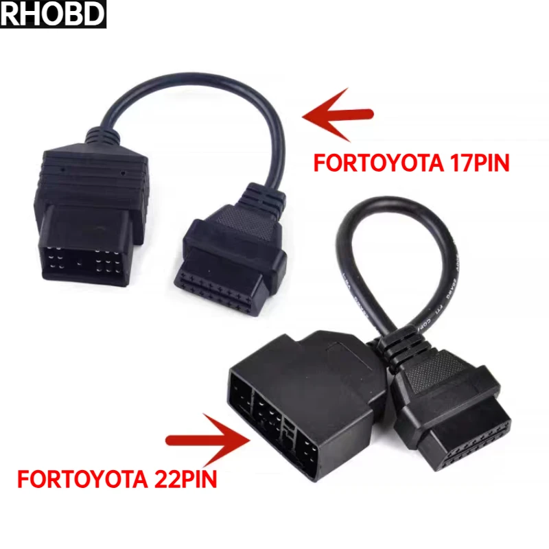

Лучший адаптер кабеля OBD2 для Toyota 22-контактный 17-контактный разъем «папа» на 16-контактный разъем OBD для разъема OBDII Кабель ODB2 для кабеля TOYOTA