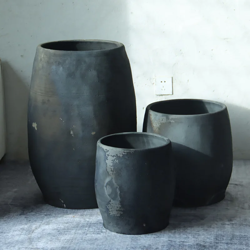 

Пятно ваби-саби ветер черная керамика Ват сад ландшафтный дизайн сад земля керамика ретро каллиграфия и живопись керамика Ват