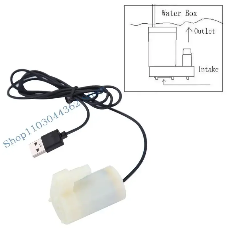 A3PA Micro Water Fish Tanks Aquarium Usb Powered for DC 5V 2-3L/min Mini Motor Water-pump Accessory