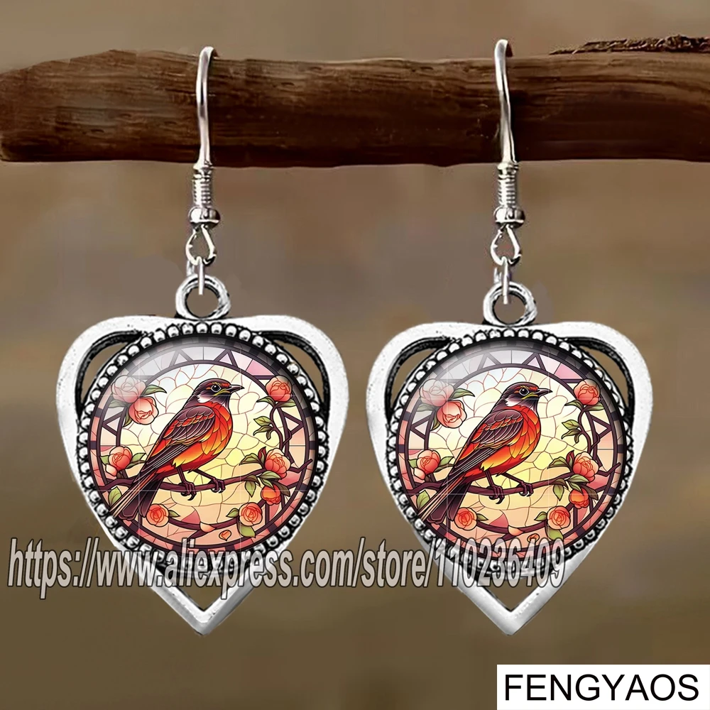 Colorful Cute Bird and Peacock Earings for Women Beautiful Owl Earring Heat Jewelry