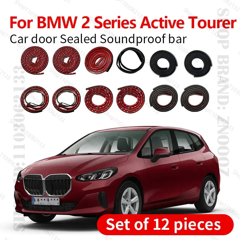 

For BMW 2 Series Active Tourer Car Door Strip Rubber Double Layer Sealing Protector Soundproof Strip Dustproof Seal Strip 12PCS