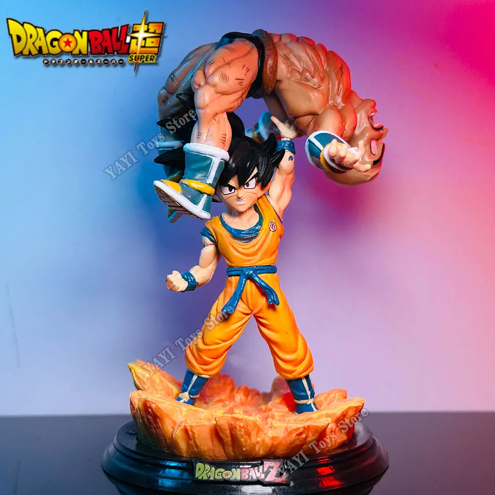 New Dragon Ball Z Anime figure  Son Goku Vs Nappa 12cm Q Version WCF action Figure  Dolls PVC Collectible Toys gift