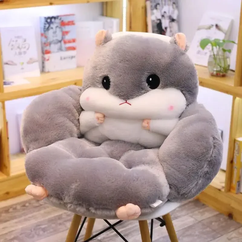 

Winter Cute Office Cushion Plush Backrest One Piece Seat Cushion Cushion Lumbar Backrest Chair Small Cushion Thickened Cartoon