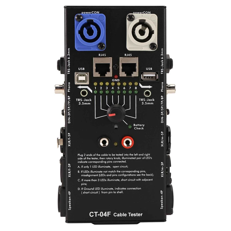 Multifunctional Line Tester Audio Line Xlr Signal Line Tester
