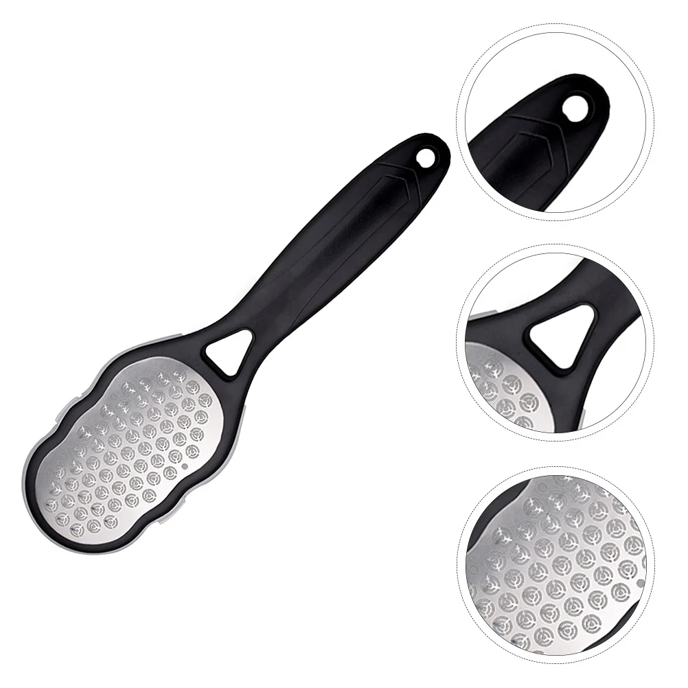 ตะไบสแตนเลส 1 ชิ้น สีดำ สำหรับขจัดหนังด้าน ขัดเท้า ใช้งานหนัก แบบมือถือ ใช้ซ้ำได้ สำหรับขัดผิวเท้า