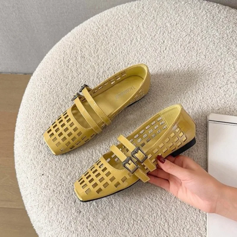 

New Women's Mary Jane Shoes Exquisite Hollowed Out Casual Shoes for Woman Fashion Ballet Flat Shoe Designer Shoes Zapatos Mujer