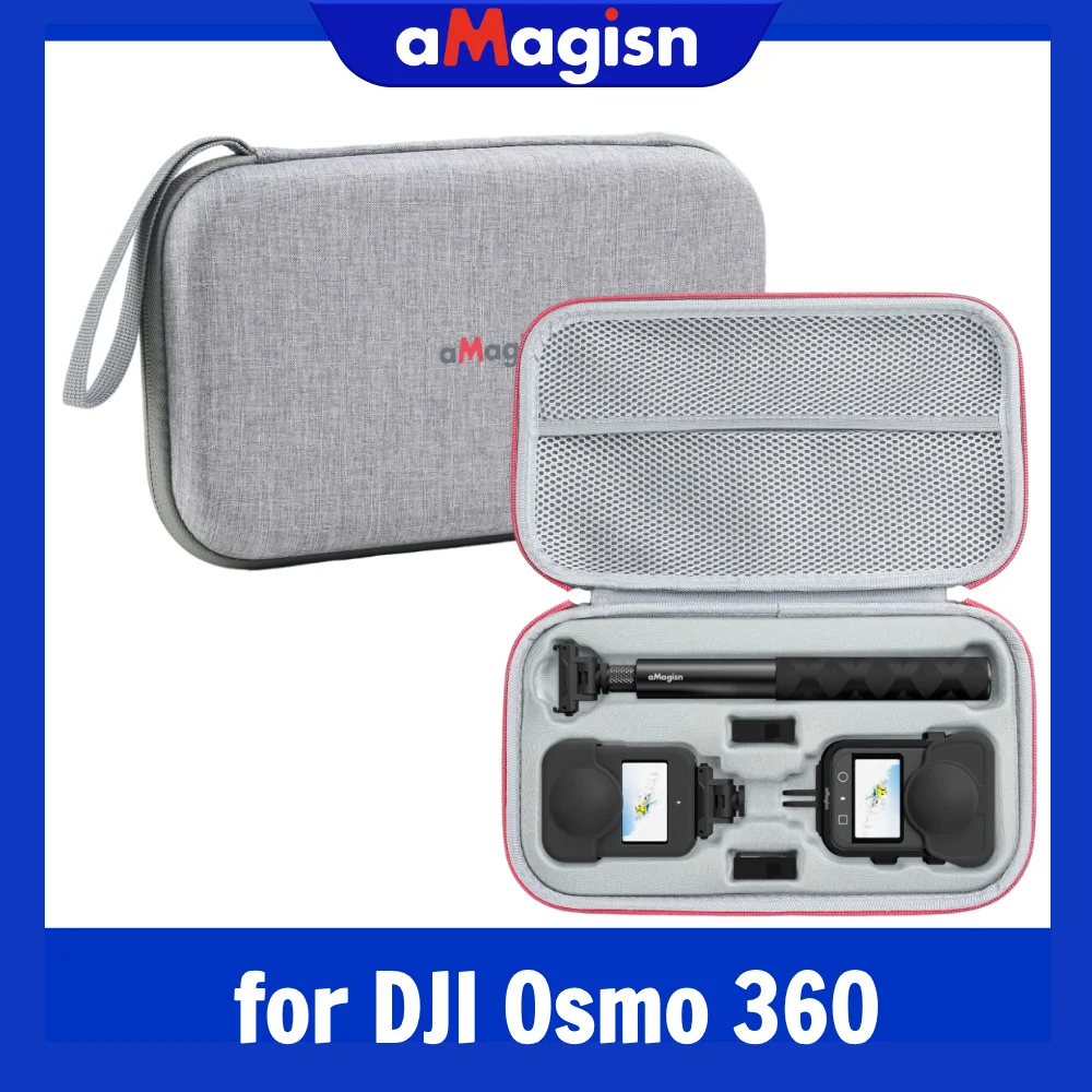 

aMagisn Carrying Case for DJI Osmo 360 with Camera Cage Compartment , Medium Storage Bag Hard Shell for Osmo360 Accessories
