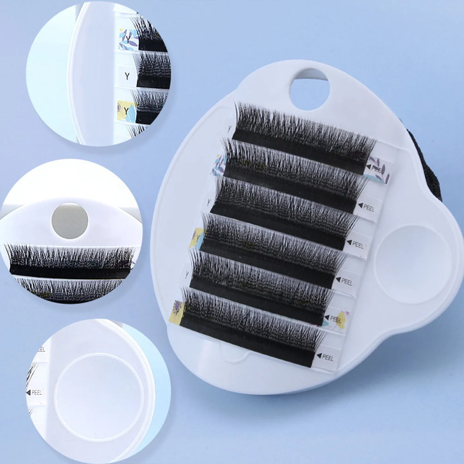 

Eyelash Tray Display False Eyelashes Extension Salon Professional Beauty Supply Lightweight Durable Easy Clean Carry Adjustable