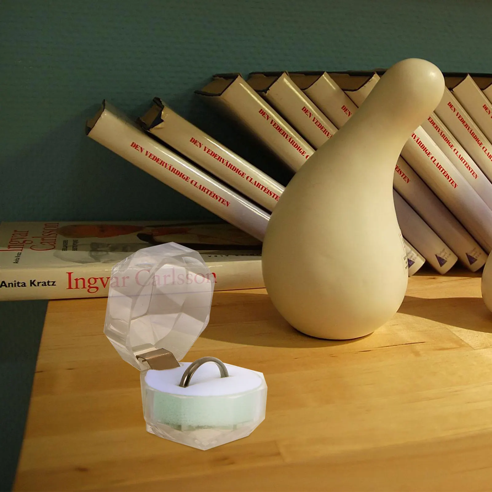 

10Pcs Ring Box Transparent Plastic Jewelry Storage Case Wedding Display Elegant Carrying Box for Proposal