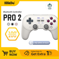 8BitDo New Pro 2 Bluetooth Gamepad with Hall Effect Joystick for Nintendo Switch, PC, macOS, Android, Steam Deck & Raspberry Pi