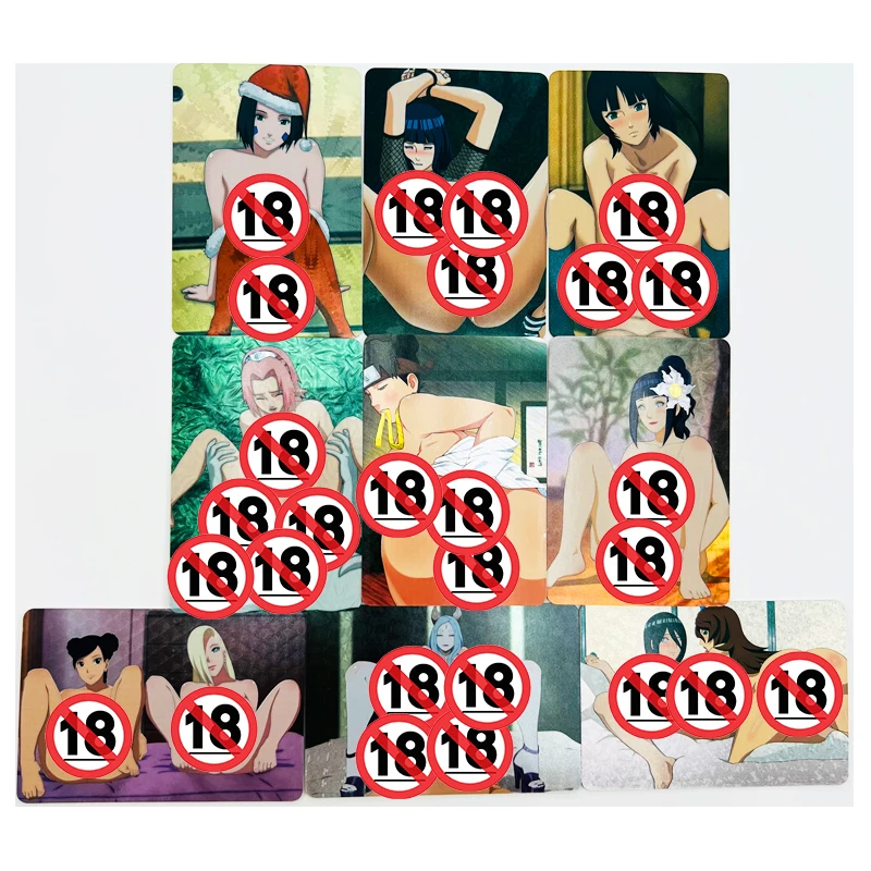 

9pcs/set Hyuga Hinata Tsunade Yamanaka Ino ACG Sexy Nude Toys Hobbies Hobby Collectibles Game Collection Anime Cards