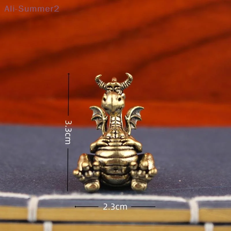 Fengshui Chinese Flying Dragon Statue Figurines Vintage Brass Lucky Animal Decorative Figurines Home Decoration Ornaments Crafts
