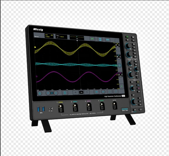 Micsig MHO3 Automotive 500MHZ Bandwidth High Resolution 3GSa/s Oscilloscope 12Bit 4CH Lower Noisy Universal Probe Oscilloscope