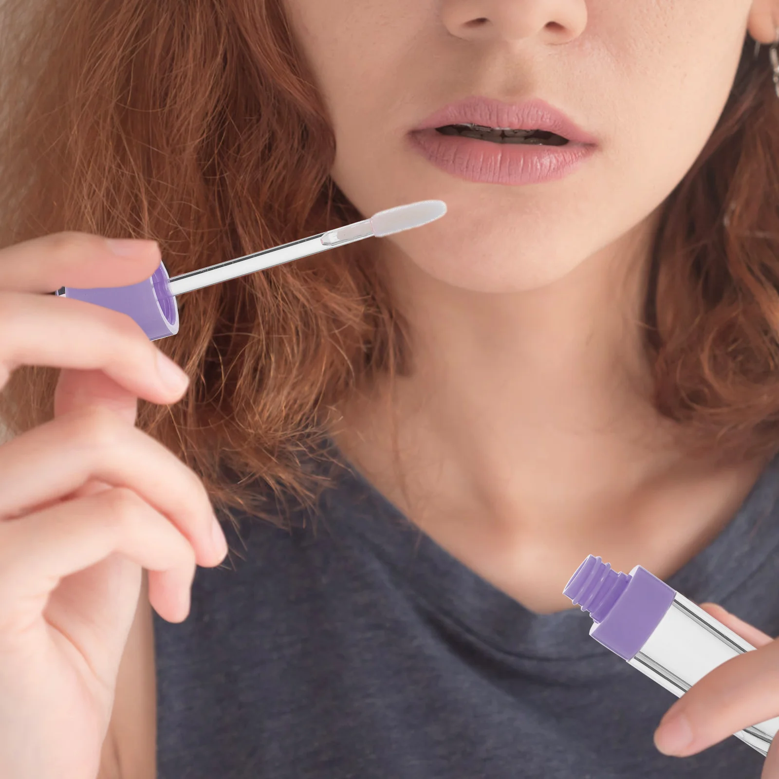 

6pcs Empty Gloss Tubes Refillable Glaze Bottles Diy Lip Color Container Portable Lip Balm Storage Plastic Tube