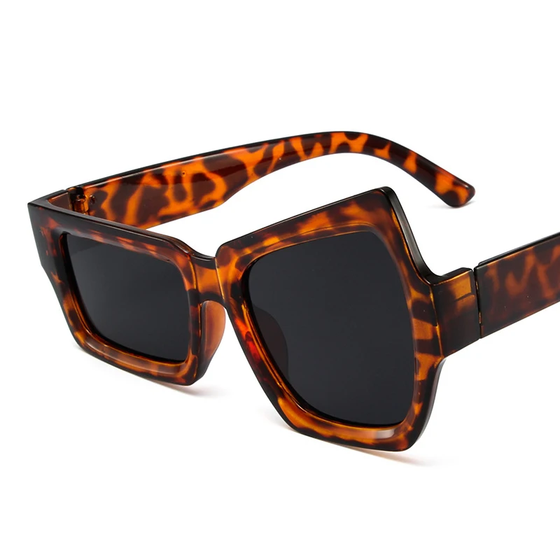 Funny Irregular Square Sunglasses Man Fashion Personality Brand Designer Sun Glasses Male White Black Shades Oculos De Sol