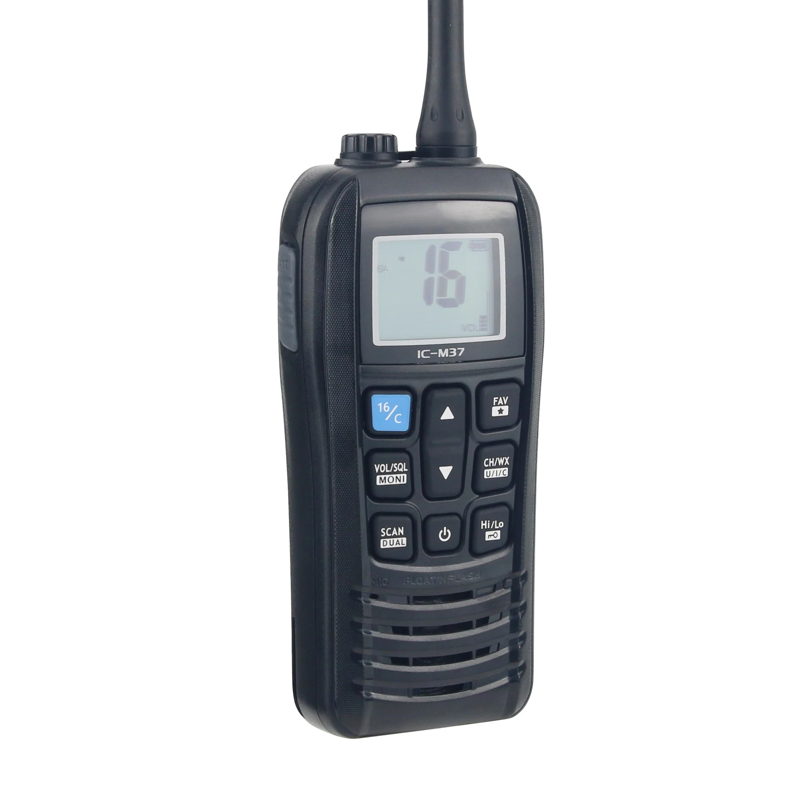 IC-M37 6W 5KM VHF Transceiver Handheld Marine Transceiver Ship Walkie Talkie VHF Radio