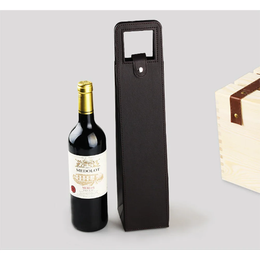 

2Pcs Wine Bottle Carrier Red Wine Packaging Case Elegant Gift Storage Box for Special Occasion Present