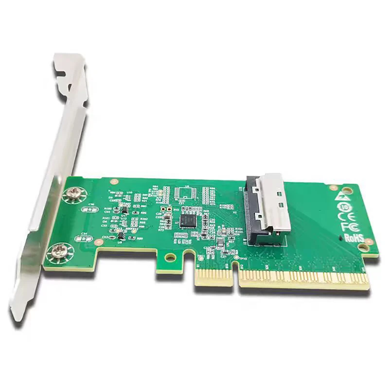 

XT-XINTE PCIe5.0 x8 to MCIO 8i for NVMe+PCIe4.0 SlimSAS SFF8654 Adapter Card Coverter Card