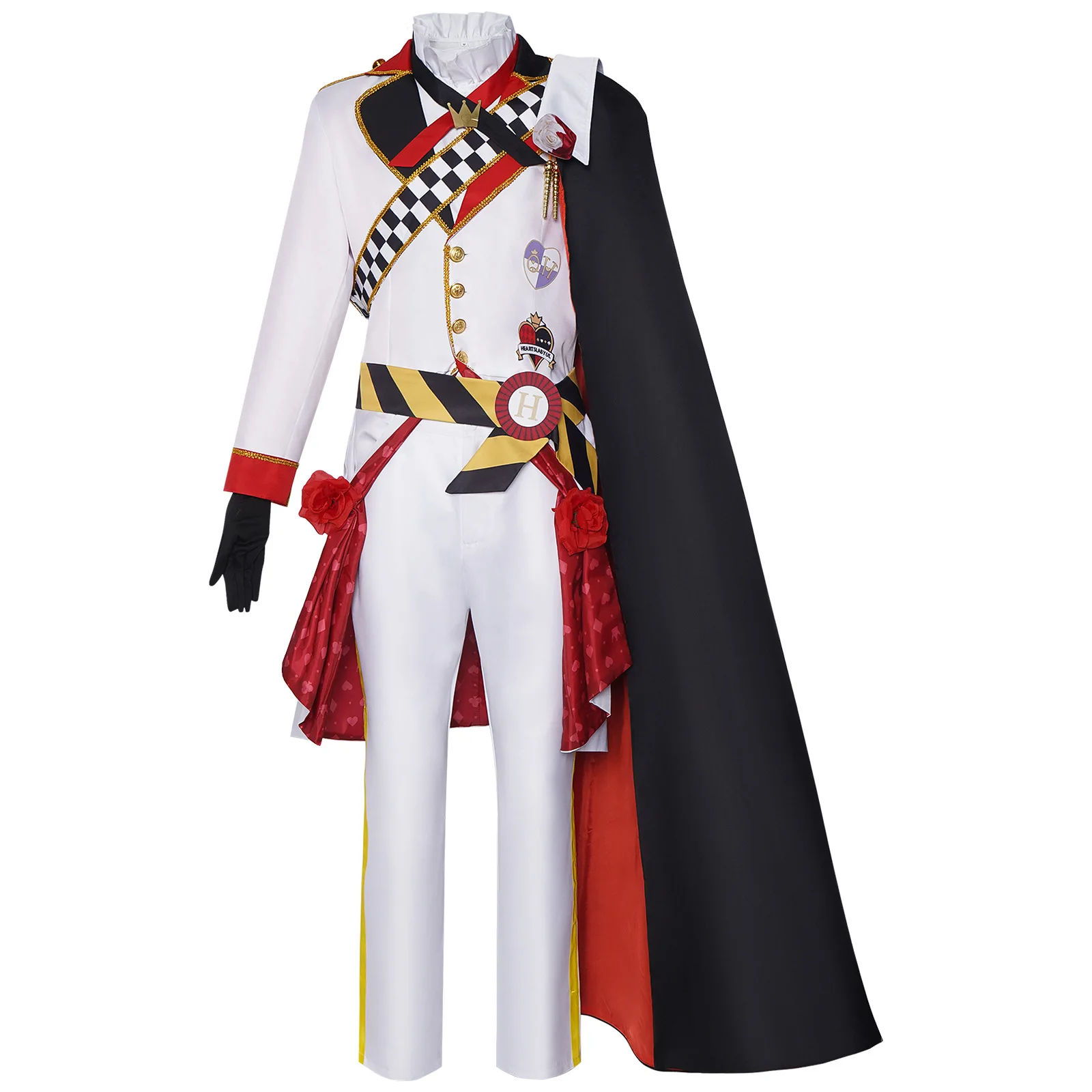 Twisted Wonderland Riddle Rosehearts Cosplay Costume Ace Trappola Heartslabyul Idol Outfit Party Uniform with Cape Full Set - view 3