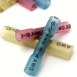 600Pcs Heat Shrink Butt Crimp Terminal Kit, Used for Welding and Sealing Electrical Connectors in Automotive and Marine Wiring
