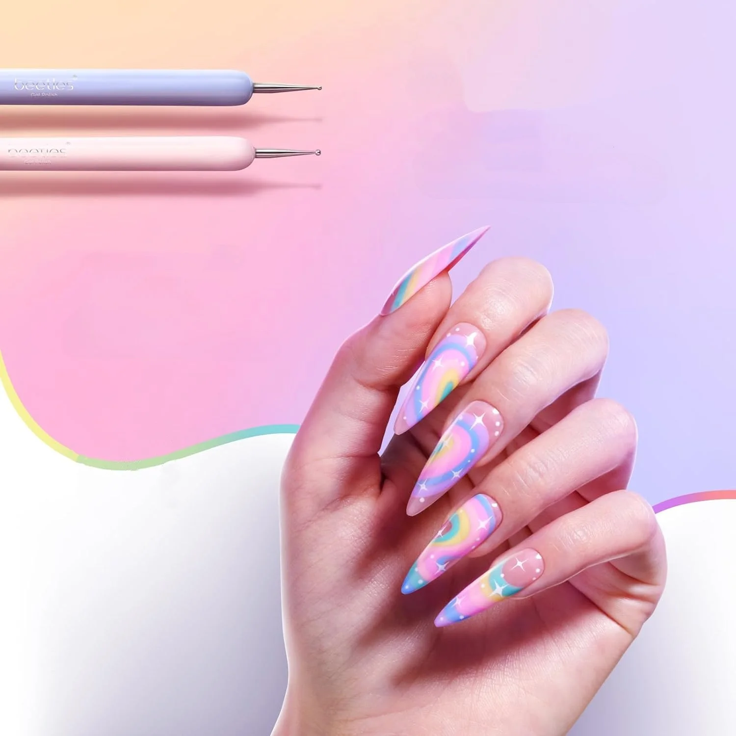 6 pçs pincéis de forro da arte do prego listra francesa dicas 3d linha listras diy desenho caneta uv gel escovas pintura manicure conjuntos de ferramentas do prego