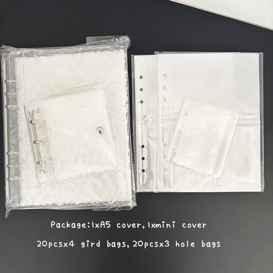 Sharkbang A5/Mini Crystal Binder Kartenbuch, 20 Stück doppelseitige Nachfüllbeutel, Loseblatt-Fotoalbum mit festem Einband, Postkarten-Organizer – Detail 17