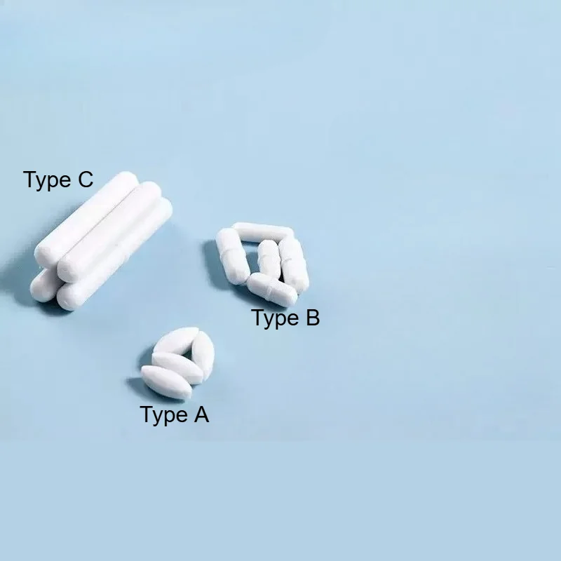 Cylindrical Segmented PTFE Magnetic Stirring Rods Laboratory Mixing Rotors High Speed Stable Chemical-Resistant Set