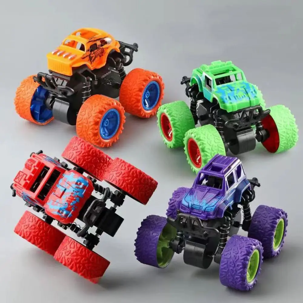 Cartoon Dinosaur Inertia SUV Car 360 Rotation ABS Friction Power Truck SUV Colorful Off-road Vehicle Stunt Dump Children Gifts