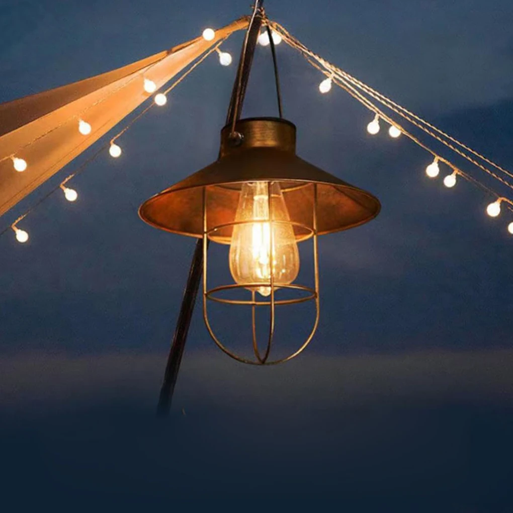 2 buah Bohlam G40 Pengganti Lampu Luar Ruangan Tenaga Surya Dengan LED Putih Hangat Lampu Tenaga Surya