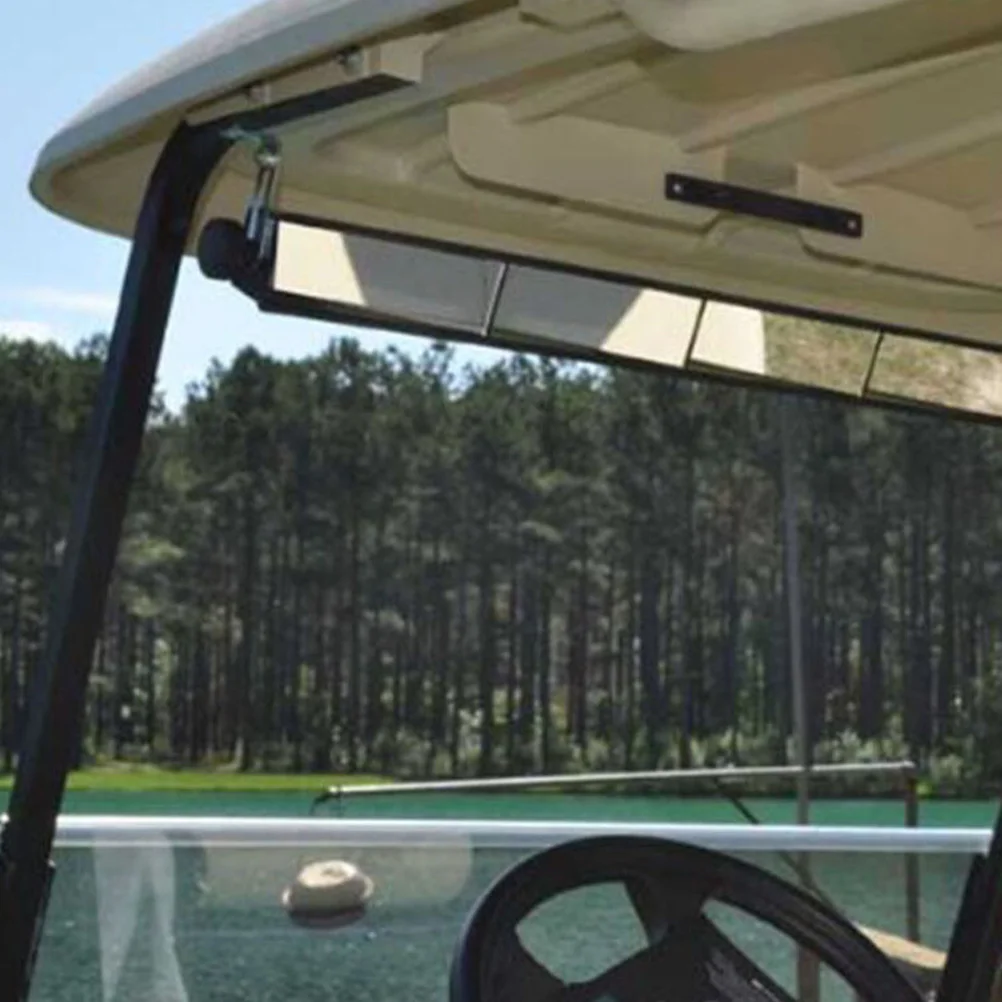 

1Pair Golf Cart Rear View Mirror Angled Anti Vibration Adjustable Rearview Mirror for Golf Course Driving Safety