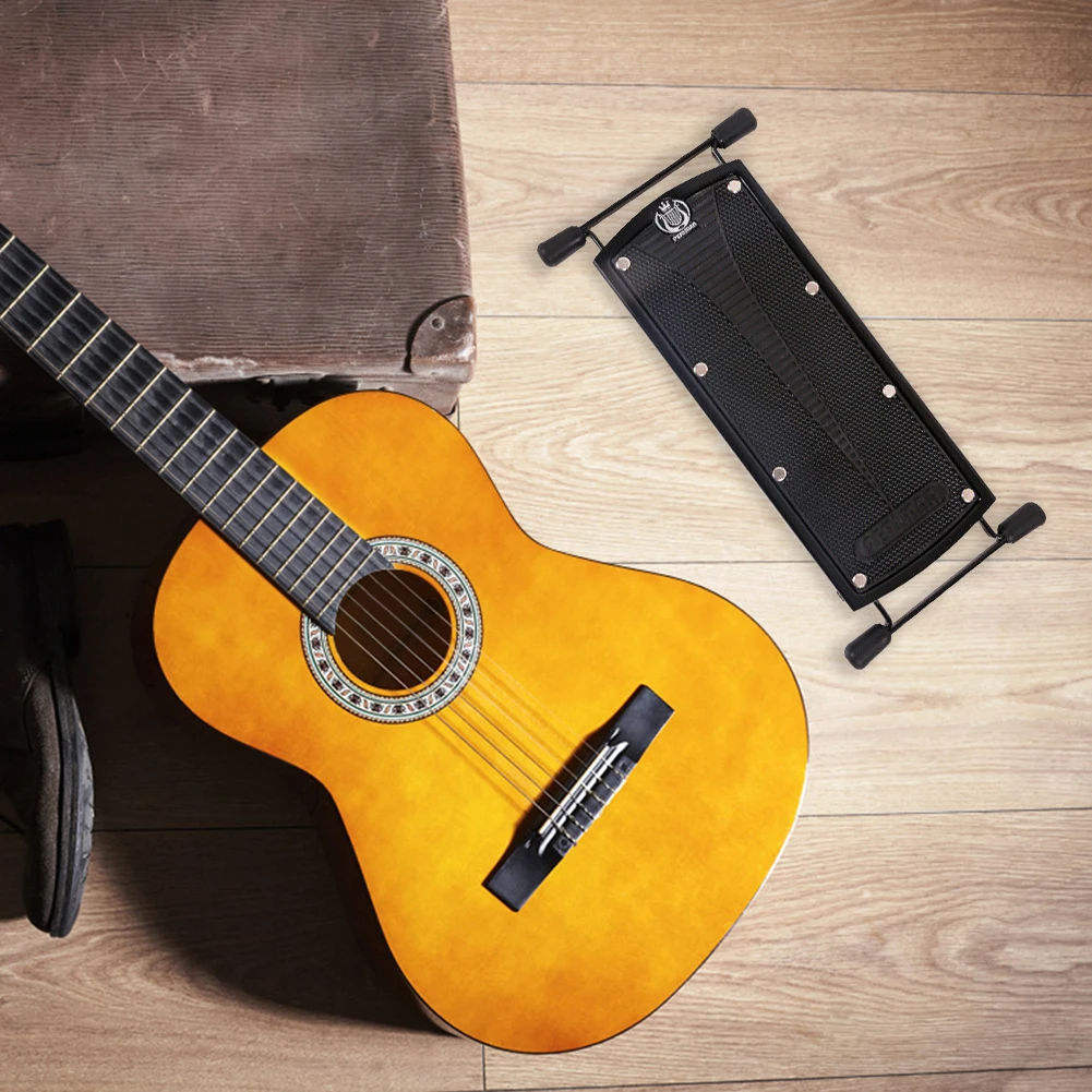 

Folding Footboard 6 Position Height Foldable Guitar Pedal Metal Guitar Rest Step Footstool for Classical Guitar Player