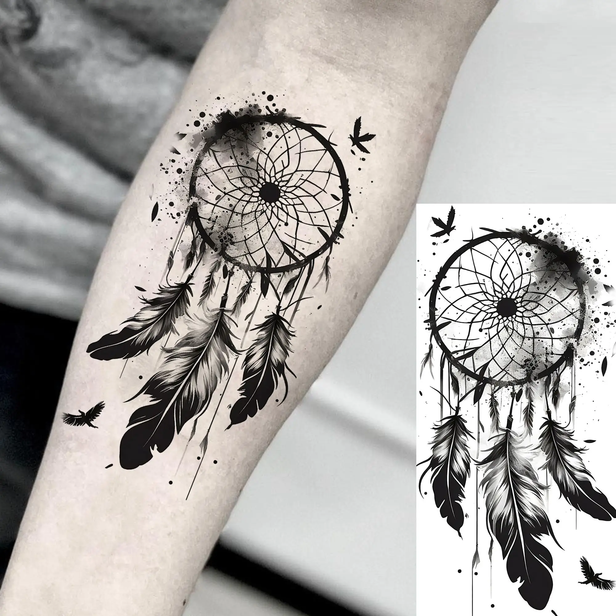 1 Sheet Leopard Lion With Rose Flowers Temporary Tattoos For Women Girls Waterproof Realistic Fake Tattoo Sticker Long Lasting 4