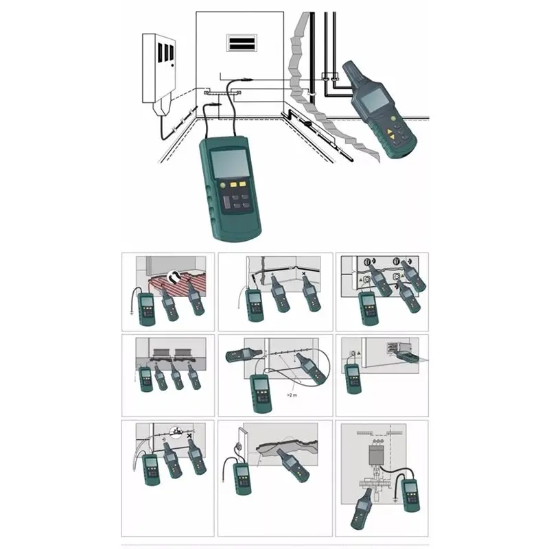AS63-Cable Locator MS6818 Metal Pipe Finder Underground Tester Short Circuit Interruption Detection