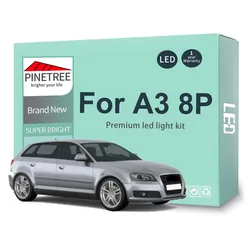 22Pcs Led Interior Light Kit For Audi A3 8P Sportback 2004-2013 Dome Map Door Vanity Mirror Light Canbus