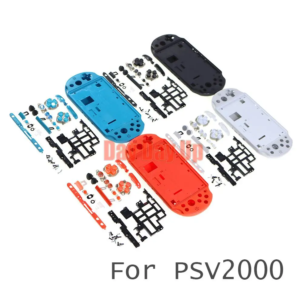 1ชุดทั้งชุดสำหรับ PS Vita 2000 PSV2000ด้านหน้าด้านหลังสำหรับ PSVITA2000 PSV 2000กรณีที่อยู่อาศัย
