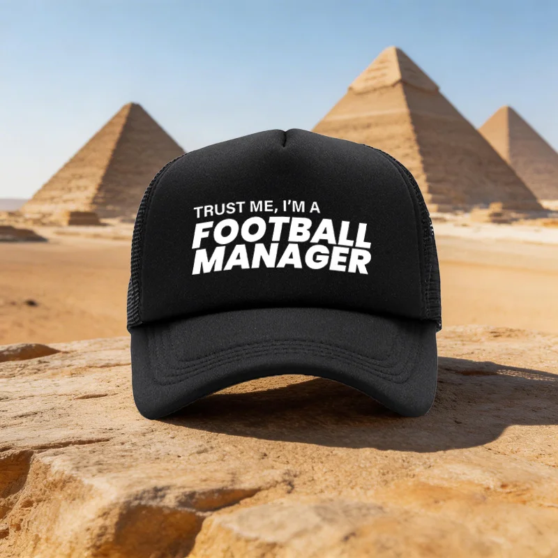 2026 All-Season Unisex Lightweight Mesh Baseball Cap, Trust Me I'M a Football Manager Outdoor Individual Duckbill Hat, Family Pa