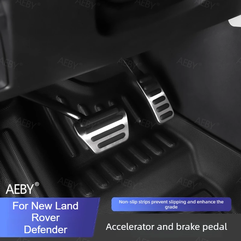 For New Land Rover Defender 2020-2026 Stainless steel pedal cover brake accelerator anti-slip decoration,Throttle brake