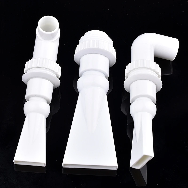 White Perforated Duckbill 20mm/25mm Aquarium Adjustable Water Output Nozzle Fish Tank Filter Pump Duckbill Sprinkler